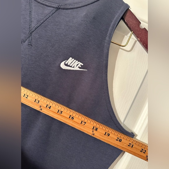 NWT NIKE Women’s Large Sleeveless Blue Sweatshirt Dress POCKETS Casual Sporty - Picture 11 of 15